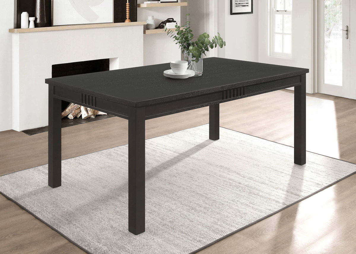 Marbrisa Rectangular Dining Table Matte Black Half Price Furniture