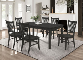 Marbrisa Rectangular Dining Table Set Matte Black Half Price Furniture