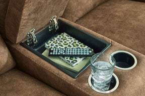 Edenwold Reclining Loveseat with Console Half Price Furniture