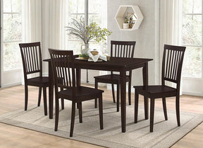 Gomez 5-piece Rectangular Dining Table Set Cappuccino Half Price Furniture