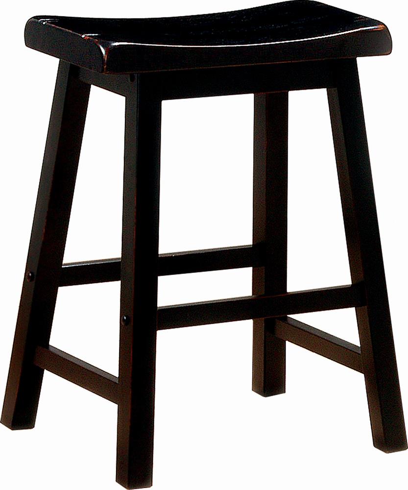 Durant Wooden Counter Height Stools Black (Set of 2)  Half Price Furniture