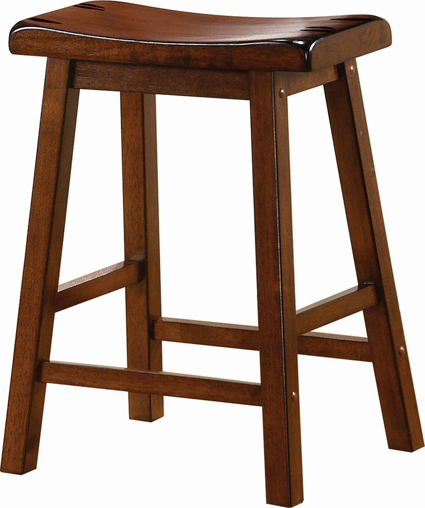 Durant Wooden Counter Height Stools Chestnut (Set of 2)  Half Price Furniture