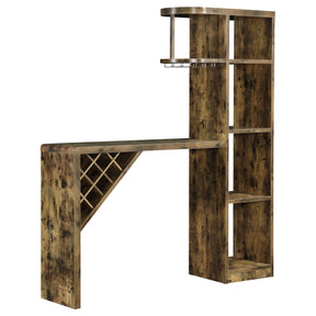 Belvedere 5-shelf Bar Table Storage Antique Nutmeg  Half Price Furniture