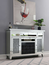 Melinda 2-door Wine Cabinet with Lighting Mirror - Half Price Furniture