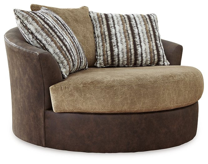 Alesbury Oversized Swivel Accent Chair  Half Price Furniture