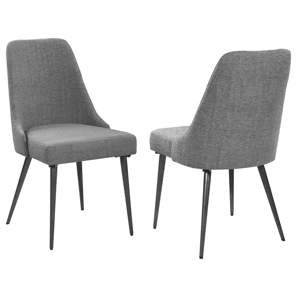 Alan Upholstered Dining Chairs Grey (Set of 2)  Las Vegas Furniture Stores