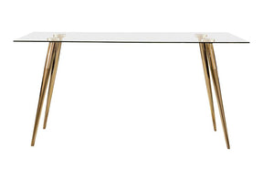 Gilman Rectangle Glass Top Dining Table Half Price Furniture