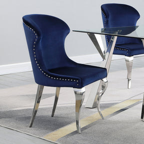 Cheyanne Upholstered Wingback Side Chair with Nailhead Trim (Set of 2) Half Price Furniture