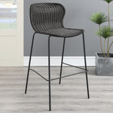 Mckinley Upholstered Bar Stools with Footrest (Set of 2) Brown and Sandy Black  Half Price Furniture
