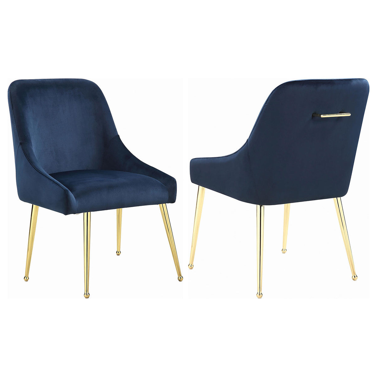 Mayette Side Chairs Dark Ink Blue (Set of 2) Half Price Furniture
