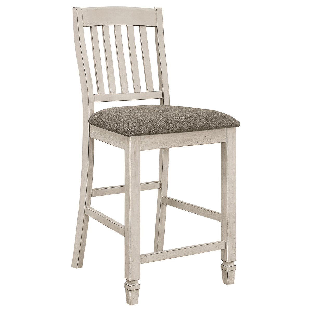 Sarasota Slat Back Counter Height Chairs Grey and Rustic Cream (Set of 2) Half Price Furniture