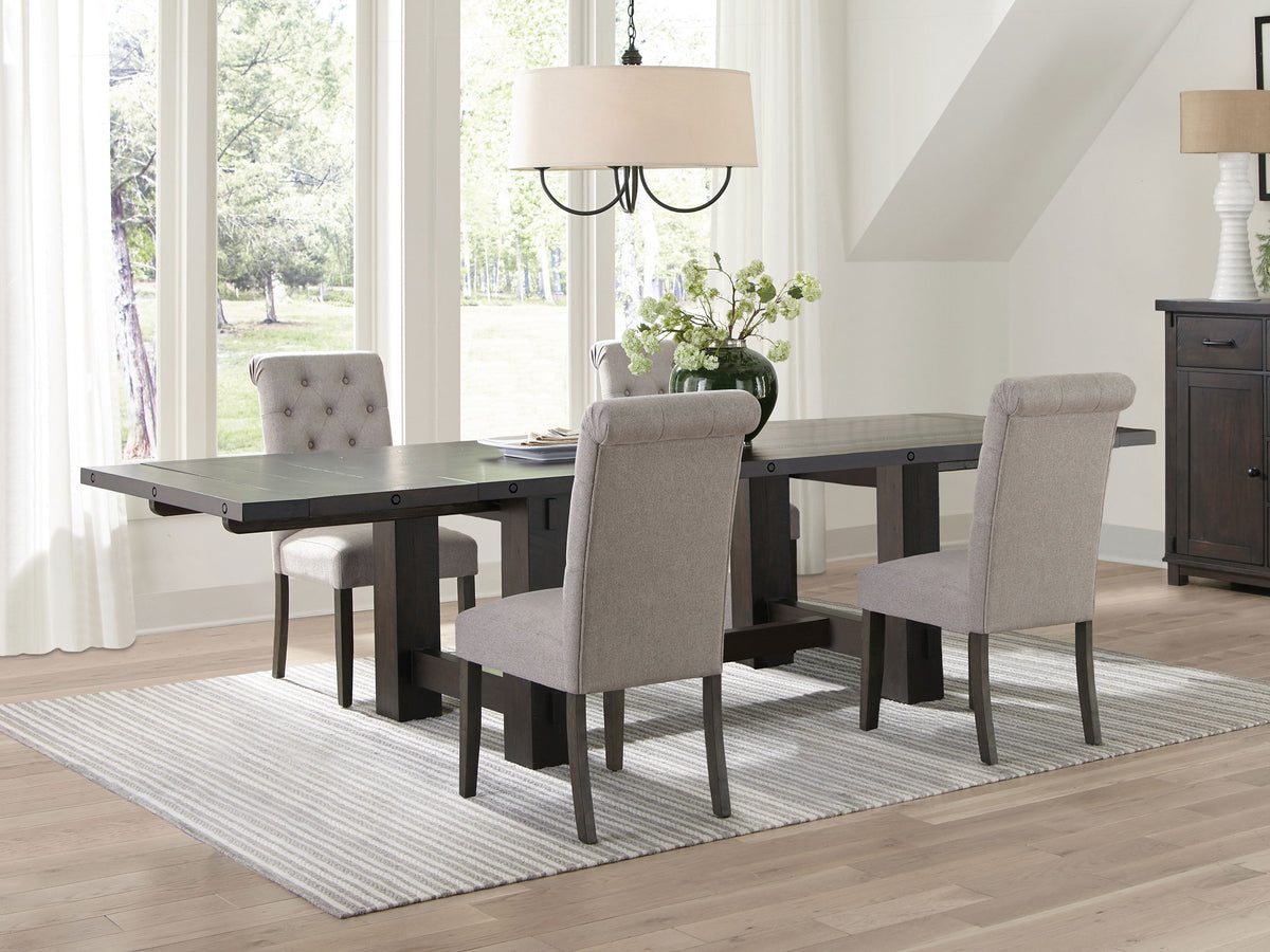 Calandra Rectangular Dining Set with Extension Leaf  Half Price Furniture