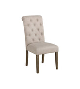 Balboa Tufted Back Side Chairs Rustic Brown and Beige (Set of 2) Half Price Furniture