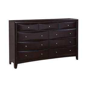 Phoenix 9-drawer Dresser Deep Cappuccino  Half Price Furniture