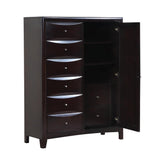 Phoenix 6-drawer Door Chest Deep Cappuccino Phoenix 6-drawer Door Chest Deep Cappuccino Half Price Furniture