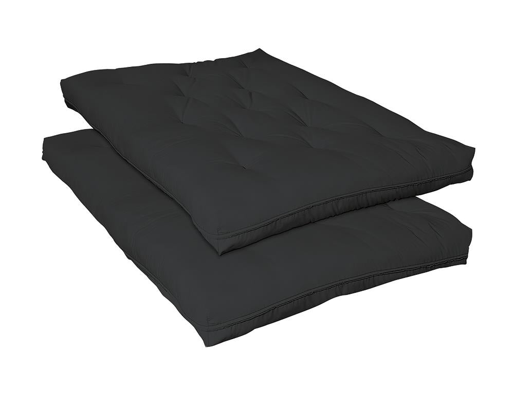 7" Deluxe Futon Pad Black  Half Price Furniture