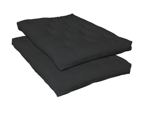7" Deluxe Futon Pad Black 7" Deluxe Futon Pad Black Half Price Furniture
