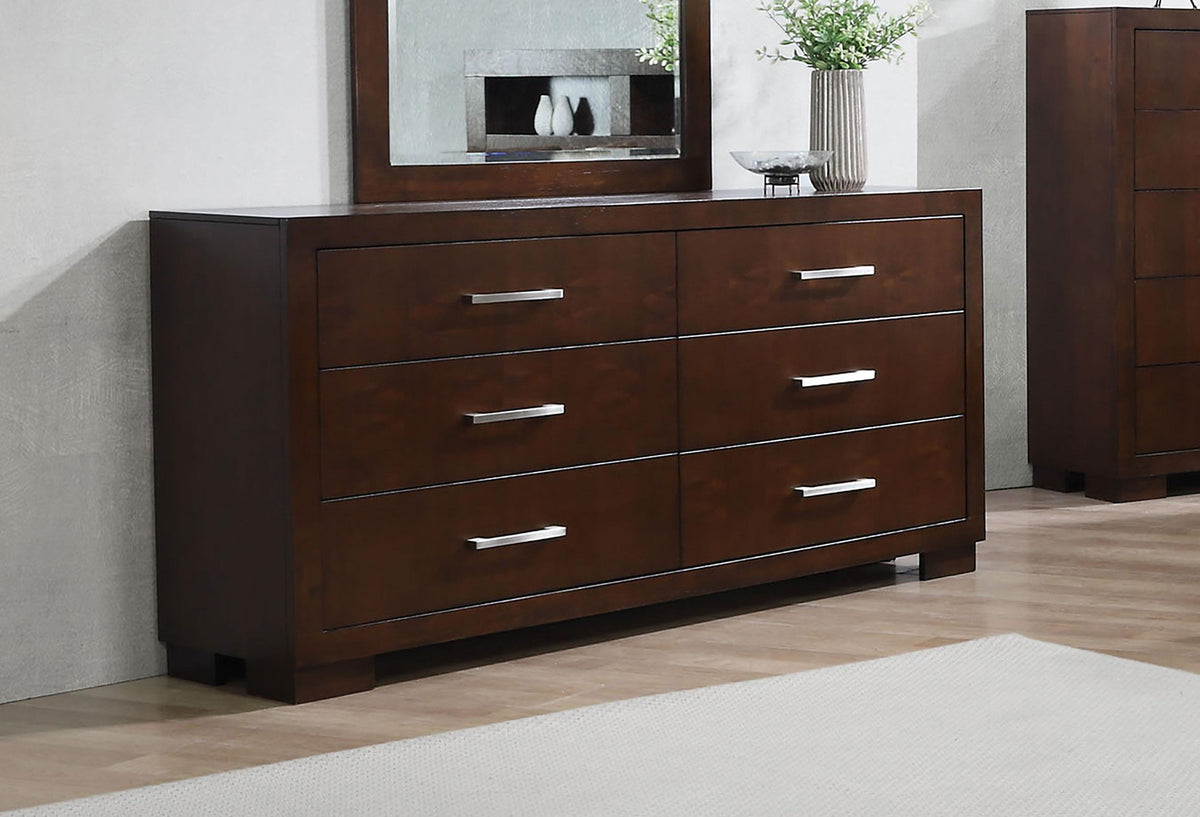 Jessica 6-drawer Dresser Cappuccino Jessica 6-drawer Dresser Cappuccino Half Price Furniture