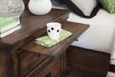 Franco 4-piece Queen Storage Bedroom Set Burnished Oak Half Price Furniture