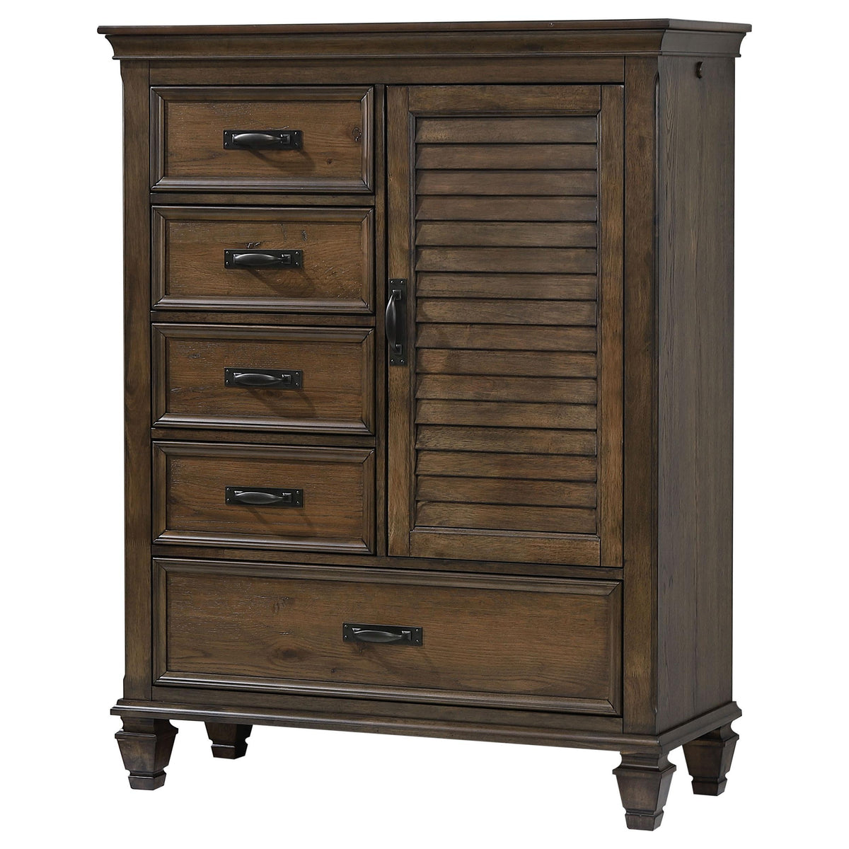Franco 5-drawer Door Chest Burnished Oak  Half Price Furniture
