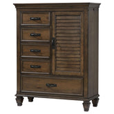 Franco 5-drawer Door Chest Burnished Oak Franco 5-drawer Door Chest Burnished Oak Half Price Furniture