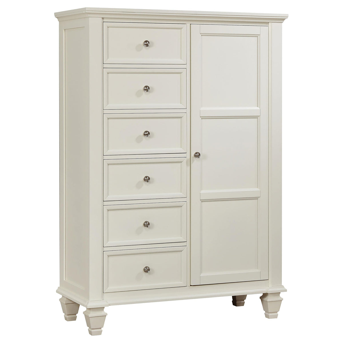Sandy Beach 8-drawer Door Chest Storage Cream White  Half Price Furniture