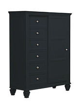 Sandy Beach Door Chest with Concealed Storage Black Half Price Furniture