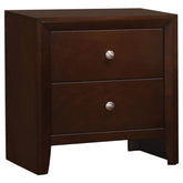 Serenity Rectangular 2-drawer Nightstand Rich Merlot  Half Price Furniture