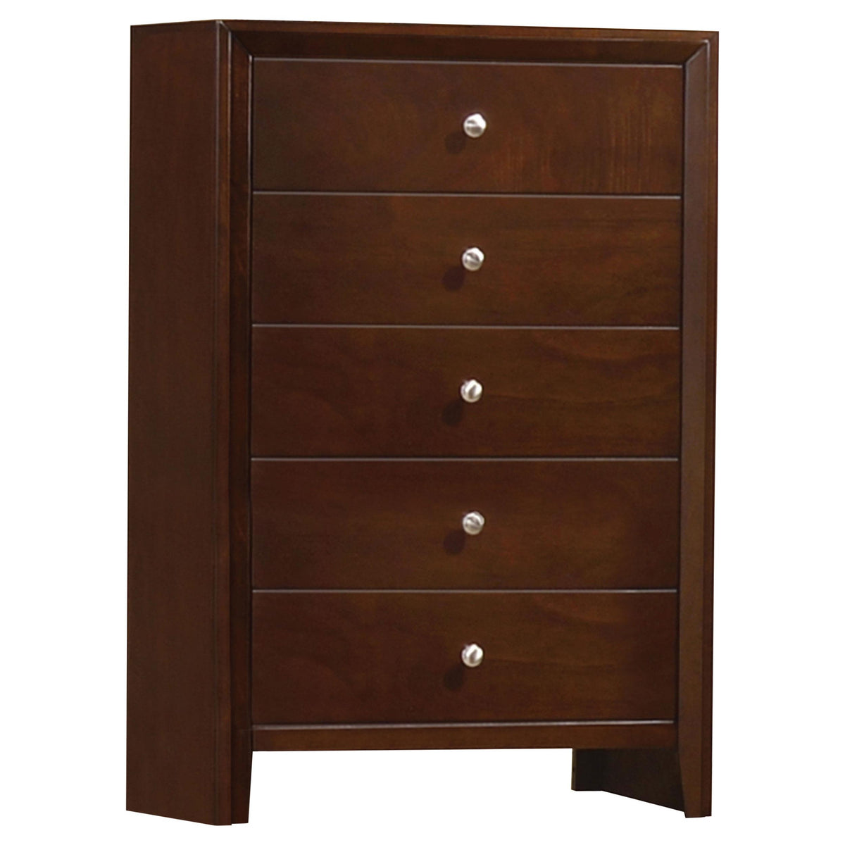 Serenity Rectangular 5-drawer Chest Rich Merlot Serenity Rectangular 5-drawer Chest Rich Merlot Half Price Furniture