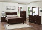 Louis Philippe Panel Bedroom Set with High Headboard Louis Philippe Panel Bedroom Set with High Headboard Half Price Furniture