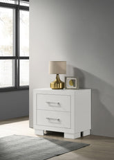 Jessica 2-drawer Nightstand White Jessica 2-drawer Nightstand White Half Price Furniture