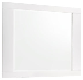 Felicity Rectangle Dresser Mirror Glossy White  Half Price Furniture