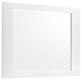 Felicity Rectangle Dresser Mirror Glossy White Half Price Furniture