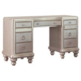 Bling Game 9-drawer Vanity Desk Metallic Platinum Half Price Furniture