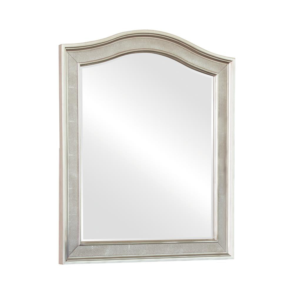 Bling Game Arched Top Vanity Mirror Metallic Platinum  Half Price Furniture