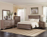 Kauffman Bedroom Set with High Straight Headboard - Half Price Furniture