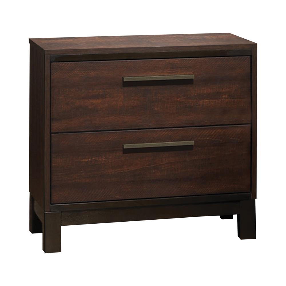 Edmonton 2-drawer Nightstand Rustic Tobacco  Half Price Furniture
