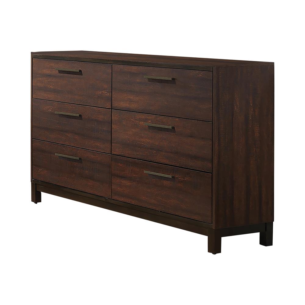 Edmonton 6-drawer Dresser Rustic Tobacco  Half Price Furniture