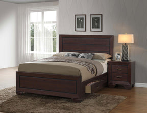 Kauffman Storage Bedroom Set with High Straight Headboard - Half Price Furniture
