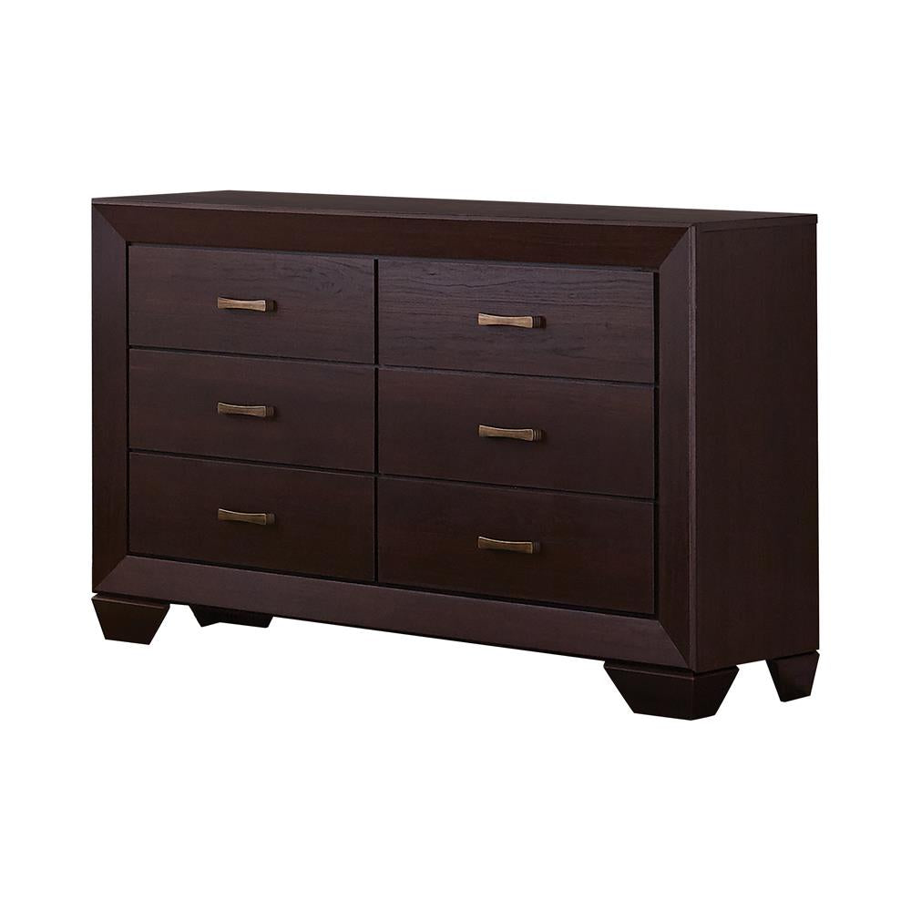 Kauffman 6-drawer Dresser Dark Cocoa  Half Price Furniture