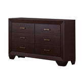 Kauffman 6-drawer Dresser Dark Cocoa Half Price Furniture
