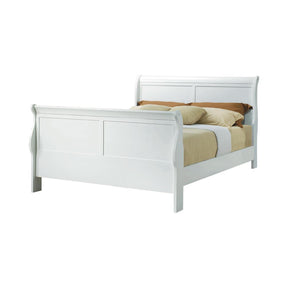 Louis Philippe Full Sleigh Panel Bed White Half Price Furniture