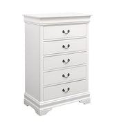 Louis Philippe 5-drawer Chest White Half Price Furniture
