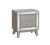 Leighton 2-drawer Nightstand Metallic Mercury  Half Price Furniture
