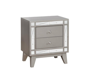 Leighton 2-drawer Nightstand Metallic Mercury Half Price Furniture