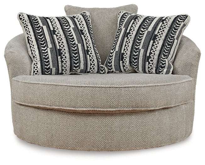 Calnita Oversized Swivel Accent Chair - Chair - Half Price Furniture