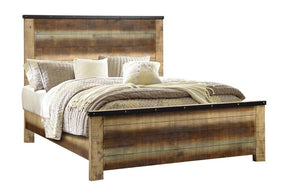 Sembene Eastern King Panel Bed Antique Multi-color  Half Price Furniture