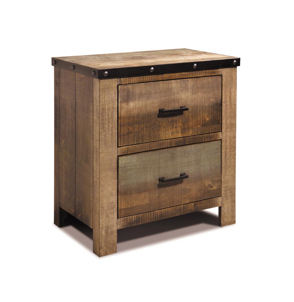 Sembene 2-drawer Nightstand Antique Multi-color  Las Vegas Furniture Stores