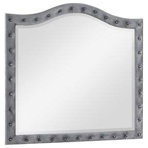 Deanna Button Tufted Dresser Mirror Grey Deanna Button Tufted Dresser Mirror Grey Half Price Furniture