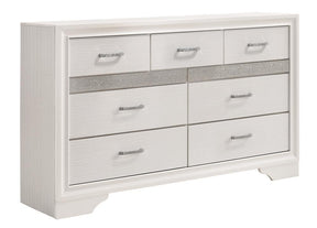Miranda 7-drawer Dresser White and Rhinestone  Half Price Furniture